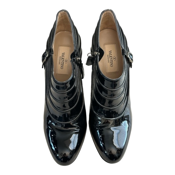 Valentino Garavani Patent Leather Heel Booties Black Size 36.5 EU/ 6 US - Picture 6 of 14